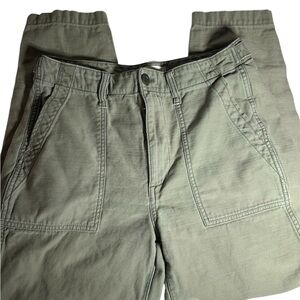 Madewell Olive Green Utility Jeans